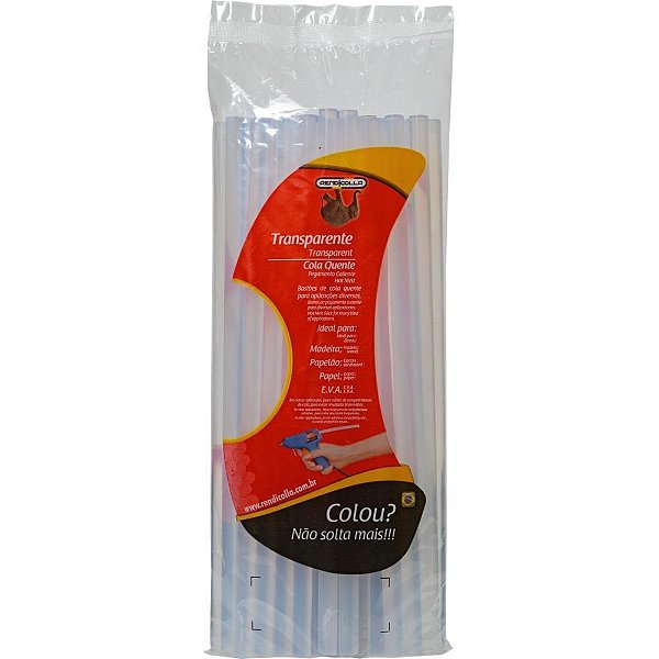Cola quente refil fina 1 kg.transp. 7,5x30cm. - rendicolla (pacote)
