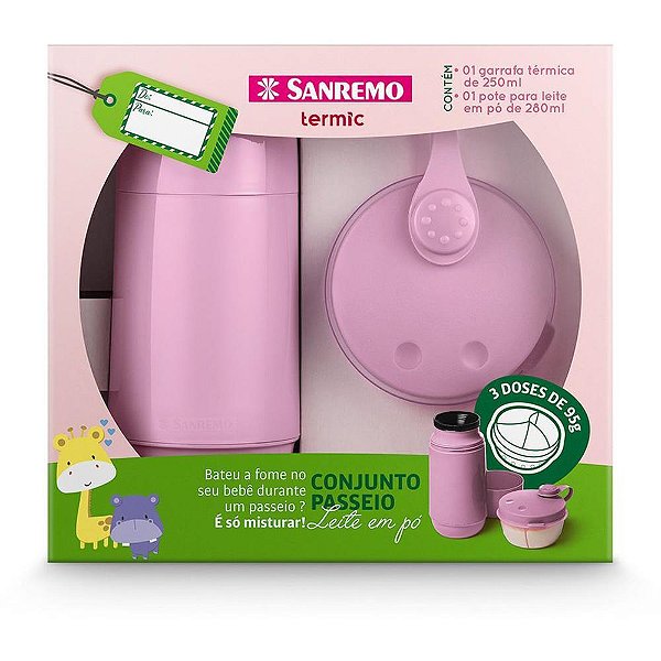 Garrafa termica rosca garrafa 250ml+dosador leite rs - sanremo (unidade)