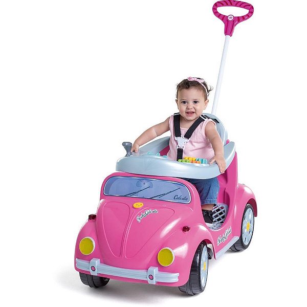 Veiculo para bebe 1300 fouks rosa c/som - calesita (unidade)
