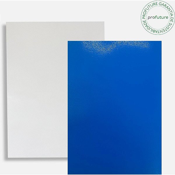 Capa para encadernacao a4 50 cristal + 50 azul - prolam (kit)