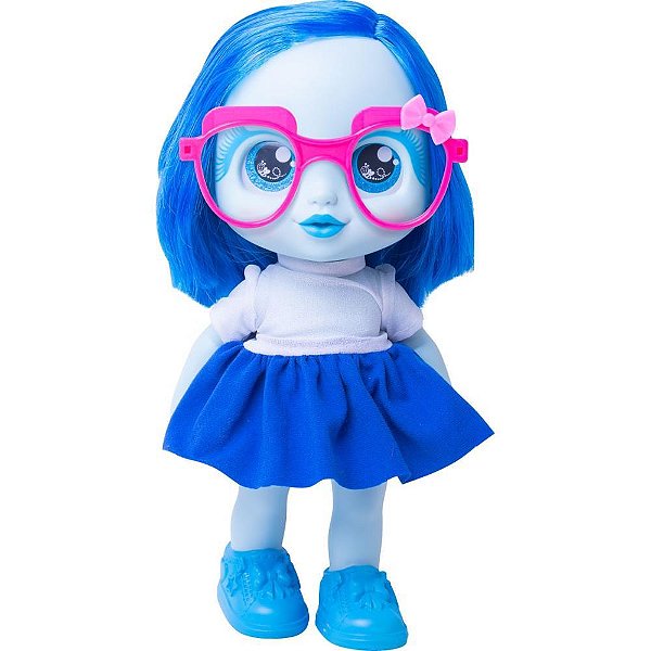 Boneca glow girls azul celeste - bee toys (unidade)