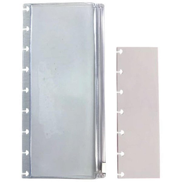 Estojo simples pvc transp. c/regua pp transp. - romitec (unidade)
