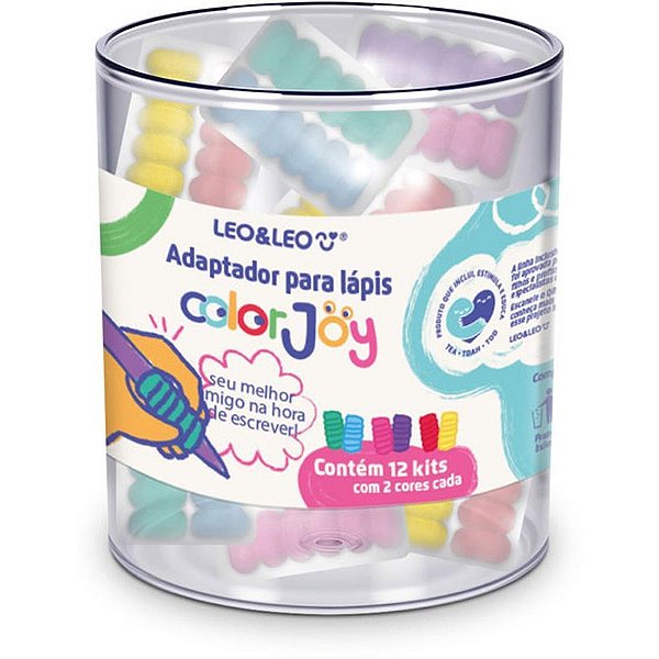 Acessorio para escrita adaptador de lapis eva color - leonora (pote-12)