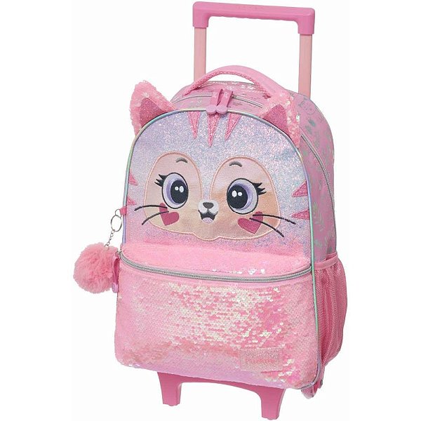 Mochila infantil com rodinha pack me kitten orelhas 3d g - pacific (unidade)