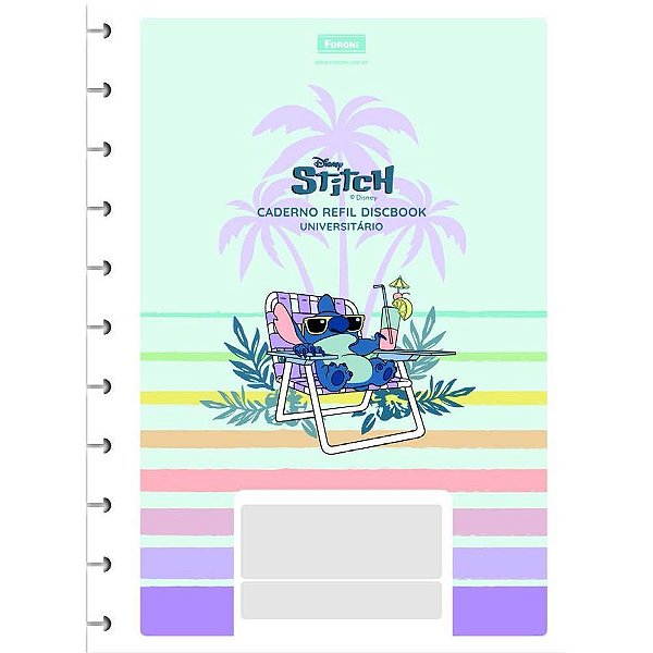 Bloco para fichario universit. stitch discbook 60f - foroni (unidade)