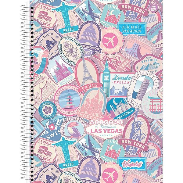 Caderno 10x1 capa dura larissa manoela wanderlust 160 - animativa (pct.c/04)
