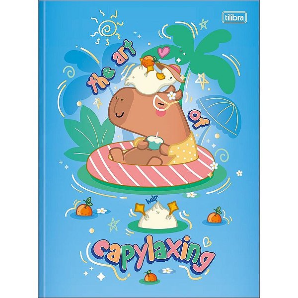 Caderno brochurao capa dura capivara capyclub 80fls - tilibra (pct.c/05)