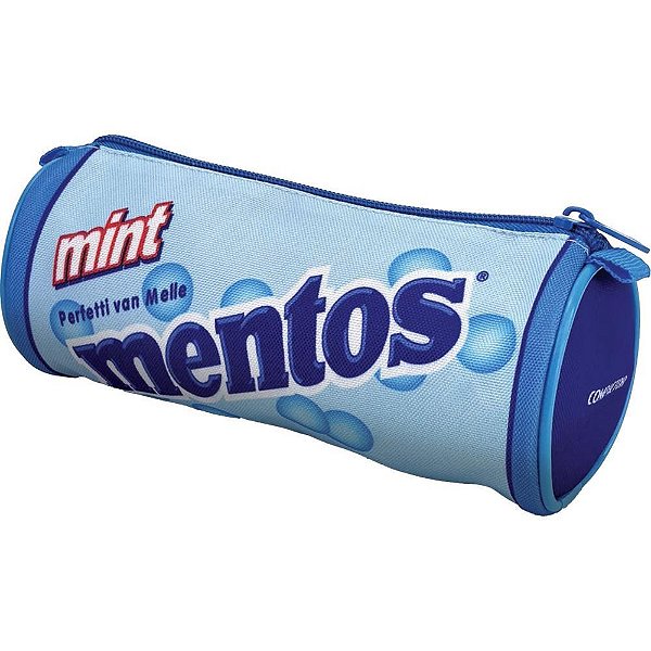Estojo simples mentos mint redondo azul - compactor (cx.c/05)