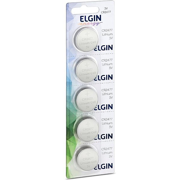 Pilha bateria botao cr2477 3v lithium lr77 - elgin (ct.c/05)