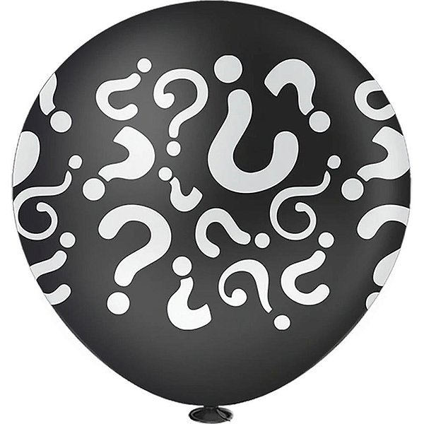 Balao gigante maxi ball surpresa preto/bco. - riberball (unidade)