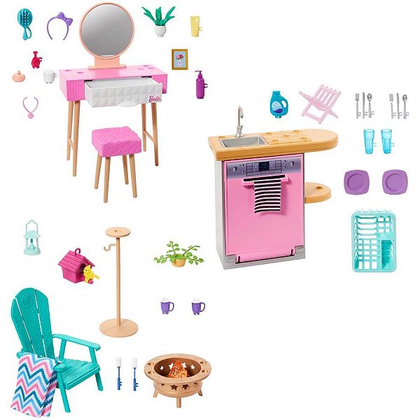 Barbie estate móveis e decoração (s) - mattel (unidade)