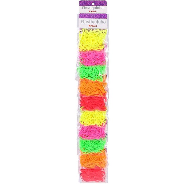 Acessorio para cabelo elastiquinho color. 2,5cm 3,5g - make+ (pct.c/10)