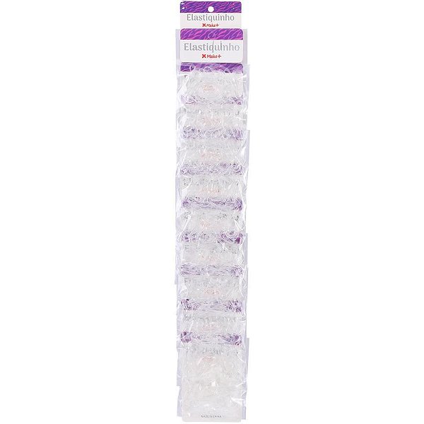 Acessorio para cabelo elastiquinho transp.2,5cm 3,5g - make+ (pct.c/10)