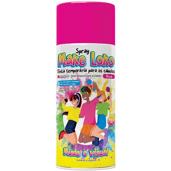 Pinta cabelo 120ml loko rosa - make+ (dp.c/12)