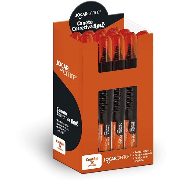 Caneta corretiva jocar office 8ml metal - leonora (dp.c/12)
