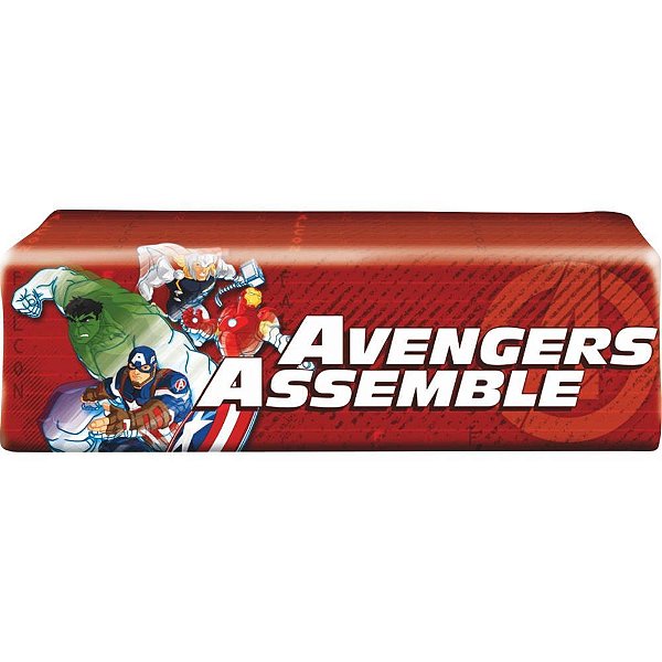 Estojo simples avengers pvc 21x5,5x6cm - v.m.p. (unidade)