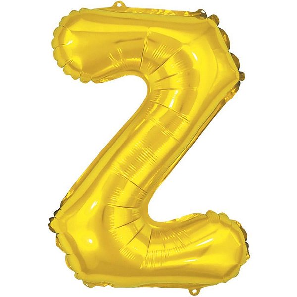 Balao metalizado letra z dourado 40cm - make+ (unidade)