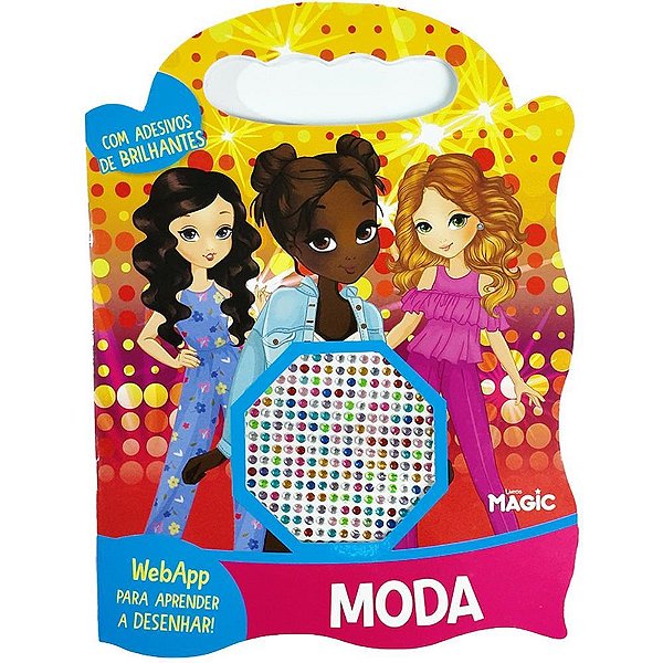 Livro com adesivos bolsa de adesivos moda - magic kids (unidade)