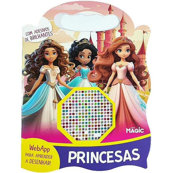 Livro com adesivos bolsa de adesivos princesas - magic kids (unidade)