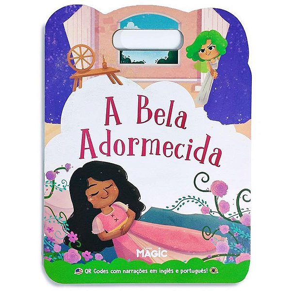 Livro infantil ilustrado a bela adormecida bilingue - magic kids (unidade)
