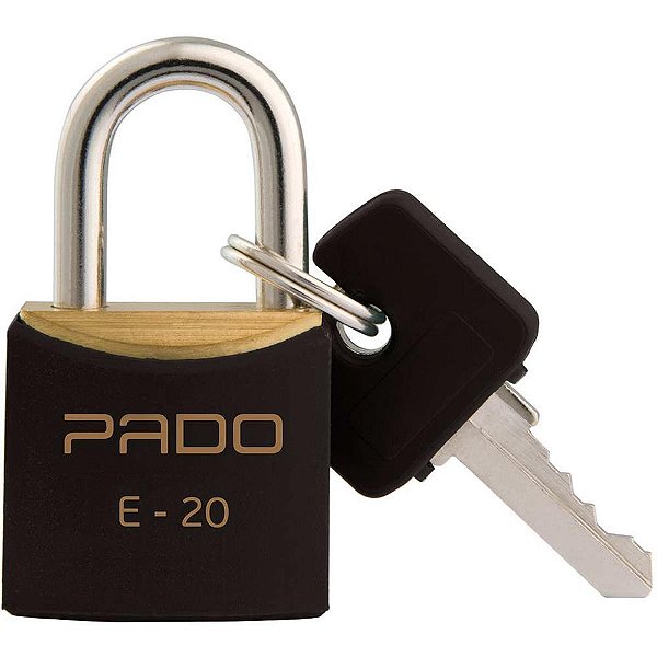 Cadeado colorido preto sm lt - 20mm - pado (unidade)