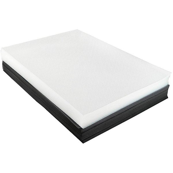 Capa para encadernacao a4 100 transp line + 100 preto - mares (kit)