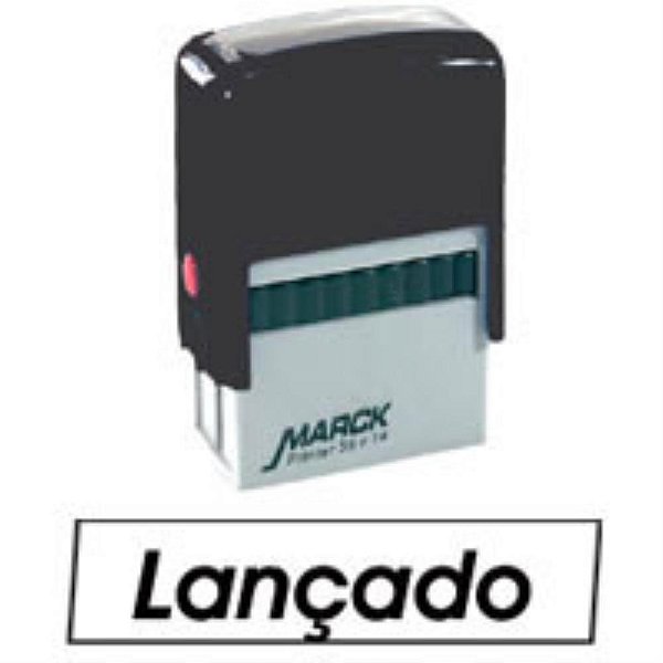 Carimbo autoentintado lancado autom. 38x14mm pt - carbrink (unidade)