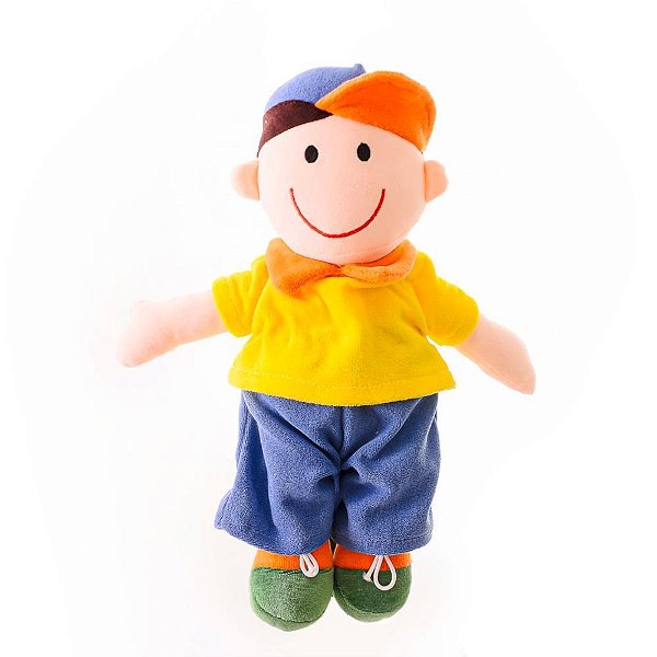 Boneca de pelucia matheus am/azul 32cm - zip (unidade)