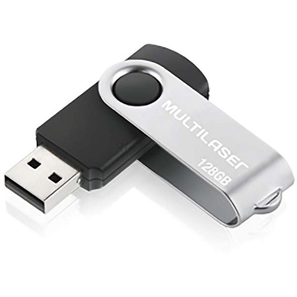 Pen drive usb twist 128gb preto - multi (unidade)