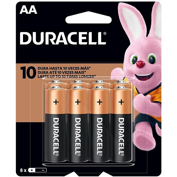 Pilha alcalina pequena aa - duracell (bl.c/08)