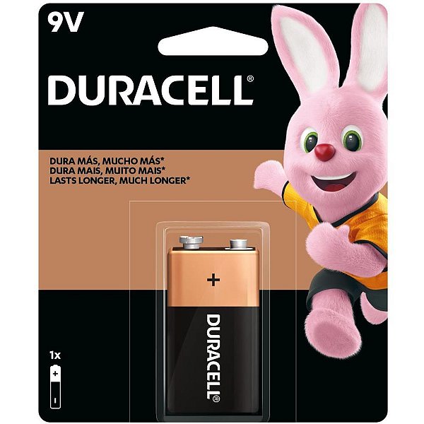 Pilha bateria 9v alcalina 12 blisters x 1 un. - duracell (caixa)