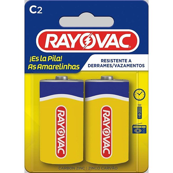 Pilha zinco media c - rayovac (bl.c/02)