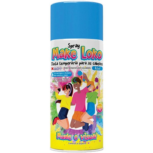Pinta cabelo 120ml loko azul - make+ (dp.c/12)