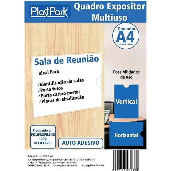 Quadro multiuso a4 c/adesivo - romitec (unidade)