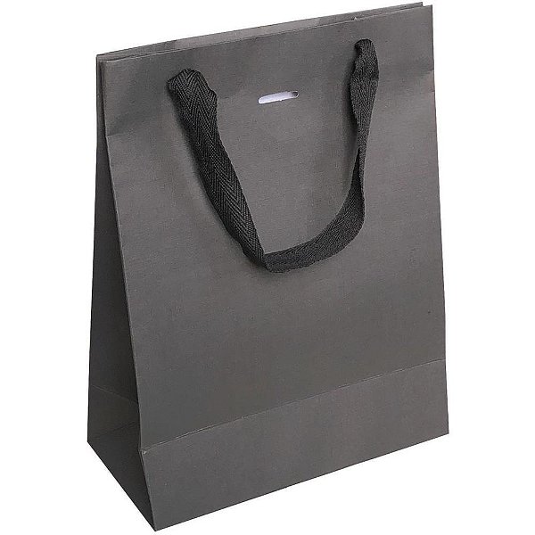Sacola para presente lisa preta mônaco m 21x27x10cm - cristina (pct.c/10)