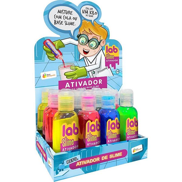 Slime ativador lab slime (s) 120ml. - doce brinquedo (dp.c/16)