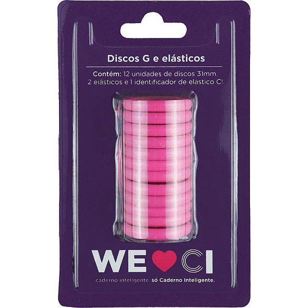 Caderno inteligente discos grande 31mm 12discos+elast pk - caderno inteligente (kit)