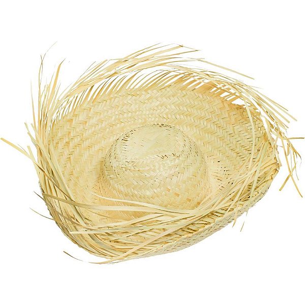 Chapeu junino desfiado natural - klf festas (pct.c/06)