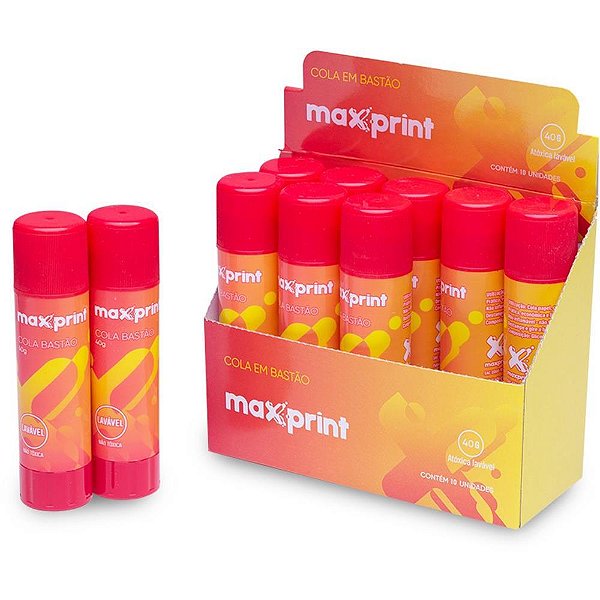 Cola em bastao 40g. - maxprint (cx.c/10)