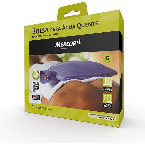 Bolsa terapeutica p/agua quente media lilas - mercur (unidade)