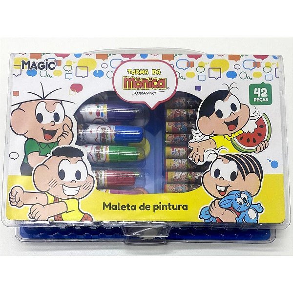Maleta para pintura turma da monica 42 pecas - magic kids (unidade)