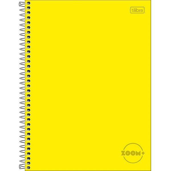 Caderno 01x1 capa dura zoom+ 96fls. amarelo - tilibra (pct.c/04)