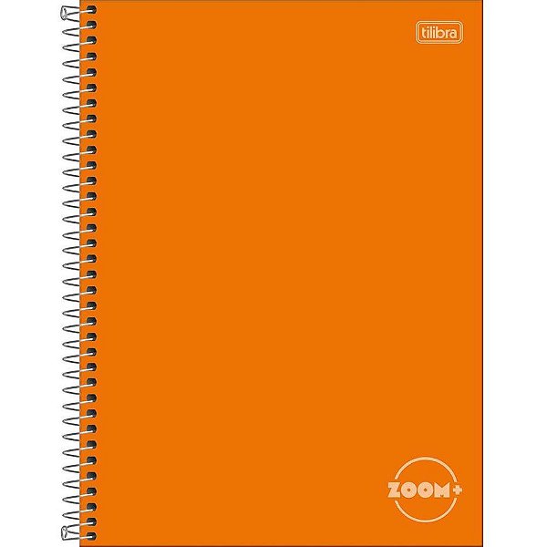 Caderno 01x1 capa dura zoom+ 96 folhas laranja - tilibra (pct.c/04)