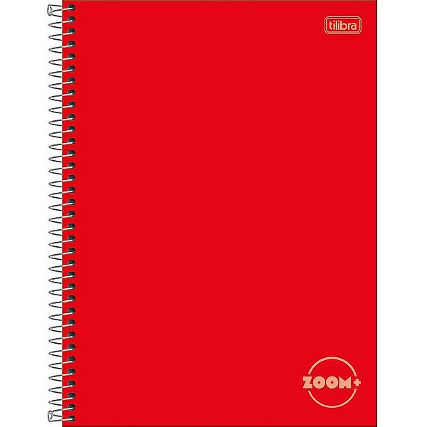 Caderno 01x1 capa dura zoom+ 96 folhas vermelho - tilibra (pct.c/04)