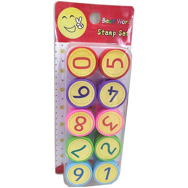 Carimbo pedagogico numeros 10 pecas - toy mix (unidade)