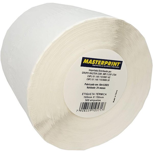 Etiqueta adesiva e-commerce 100x150mm 500etiq. - masterprint (unidade)