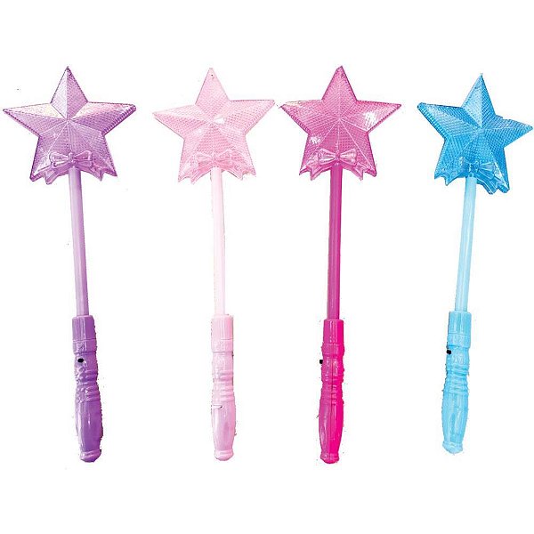 Fantasia acessorio varinha magica estrela c/luz - toy mix (unidade)