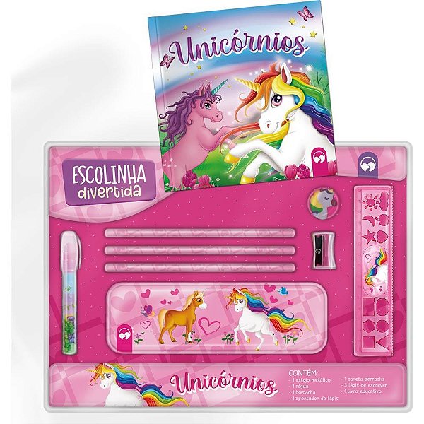 Livro de atividades kit escolinha unicornios c/est - vale das letras (unidade)