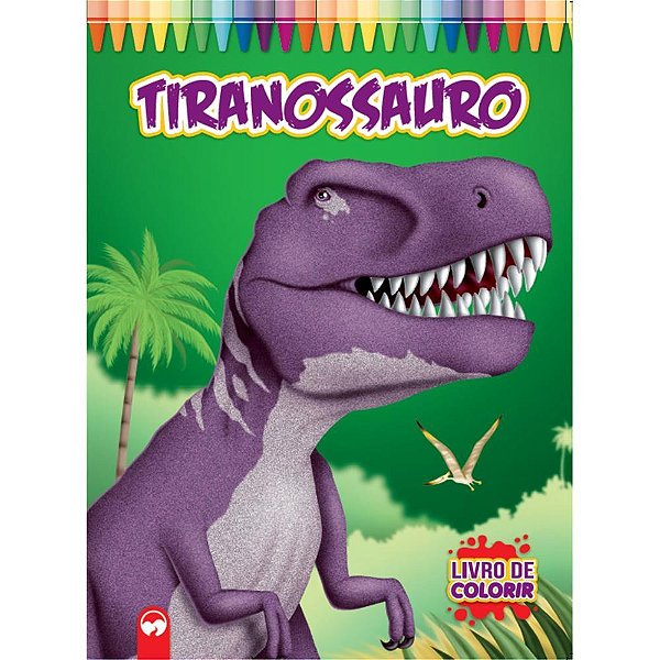 Livro infantil colorir gigante tiranossauro 10p 27x36 - vale das letras (unidade)