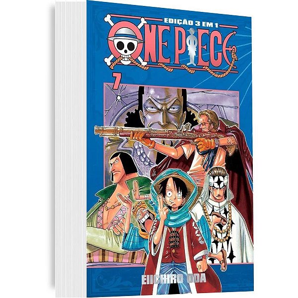 Livro manga one piece 3 x 1 n.07 - panini (unidade)
